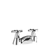 4" Centers Cross Double Handles Brass Lavatory Mixers